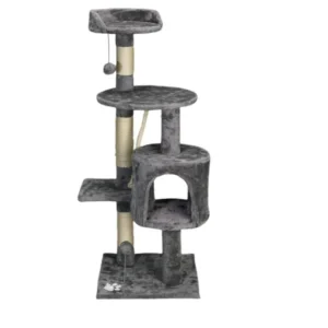 ARBRE CHAT AVEC JOUET H112 ANTHRACITE