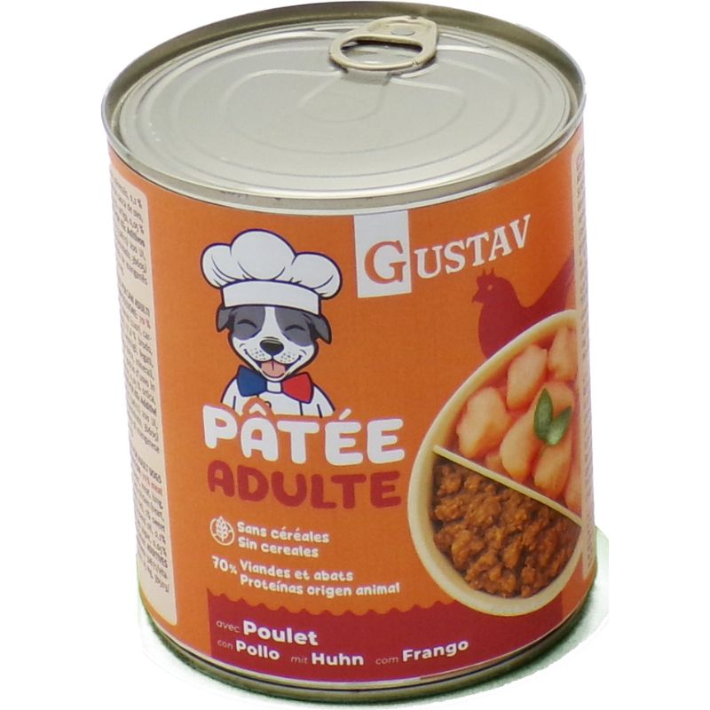 GUSTAV ADULTE POULET 800G