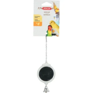 JOUET A SUSPENDRE MIROIR ROND/CLOCHETTE