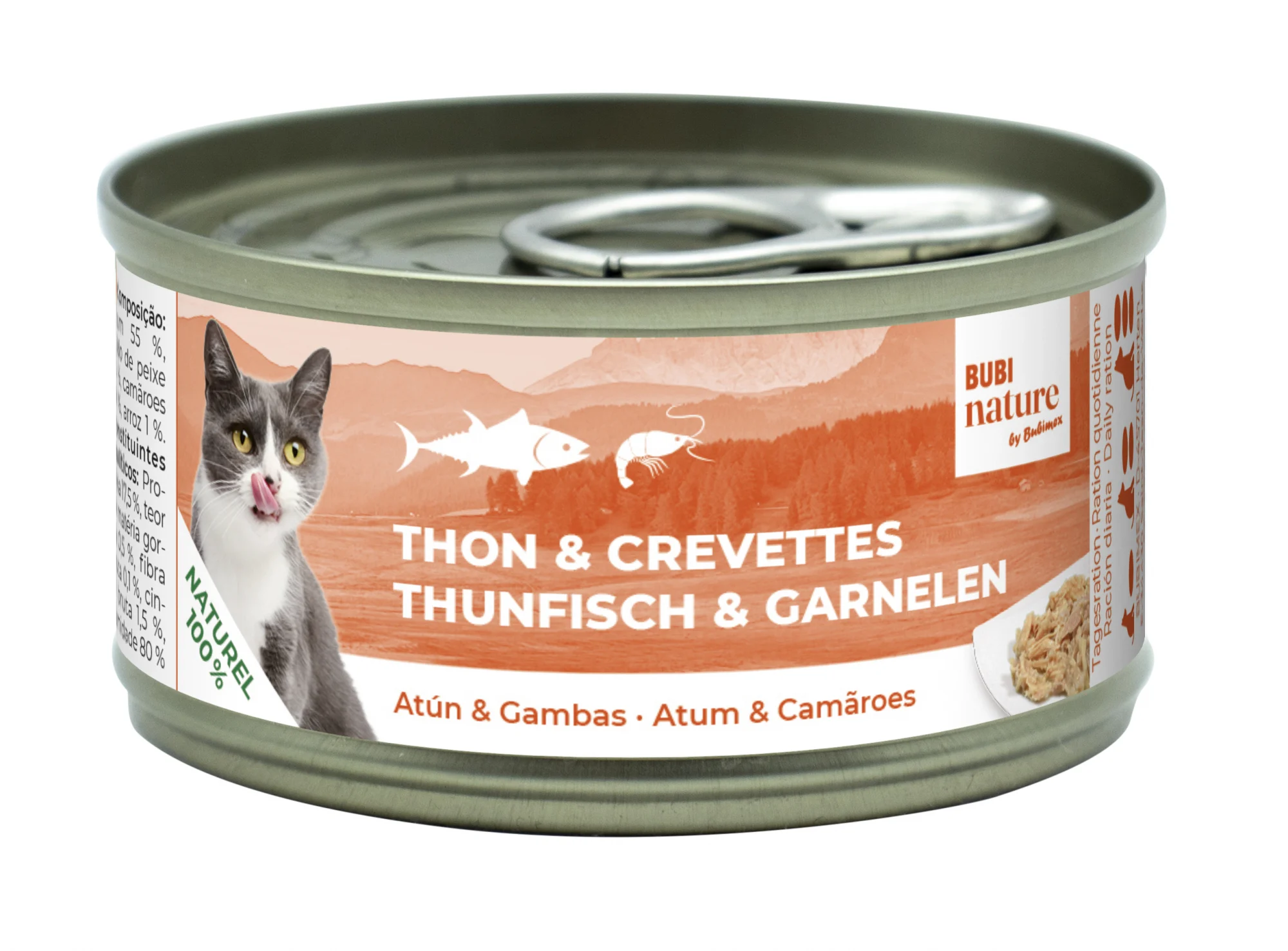 BUBI NATURE THON/CREVETTE 140G