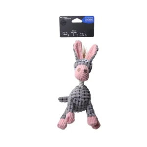 JOUET CHIEN PELUCHE PONEY GRIS