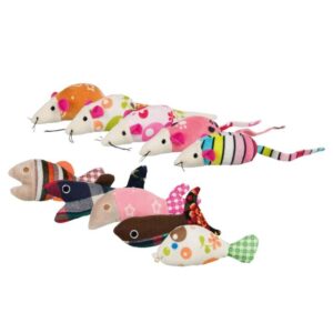 PELUCHE SOURIS/POISSON 9-12CM