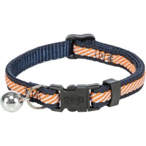 COLLIER CHAT RAYE 20-30 BLEU/ORANGE