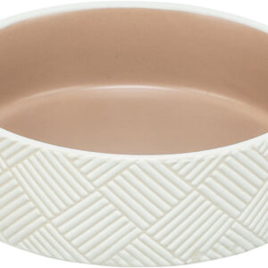 GAMELLE MOTIF 0,4L BLANC/BEIGE